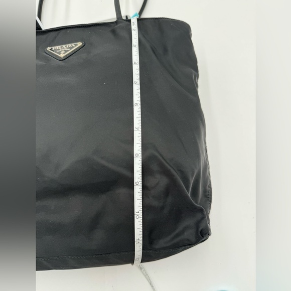 Prada - Authentic - Black Canvas Shoulder Bag / Tote - Picture 8 of 15